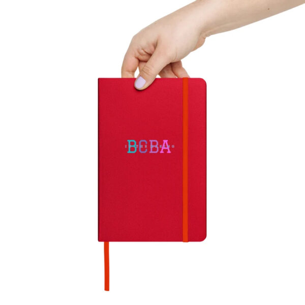 bcba color hardcover bound notebook red