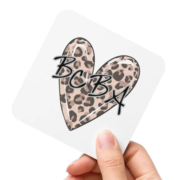 bcba heart cork drink coaster