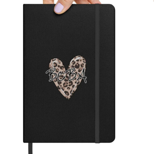 bcba heart hardcover notebook black