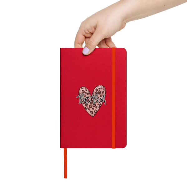 bcba heart hardcover bound notebook red