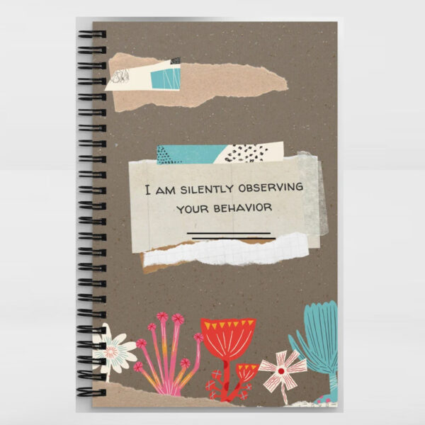 bcba observing behavior spiral notebook full